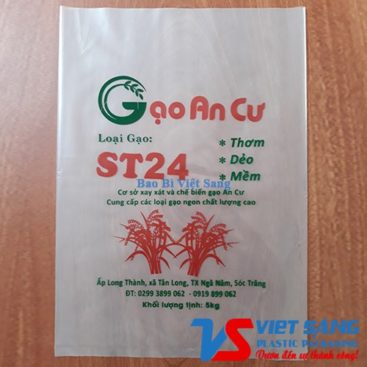 Túi nilon đựng gạo - Bao Bì Việt Sang - Công Ty TNHH Sản Xuất Bao Bì Việt Sang